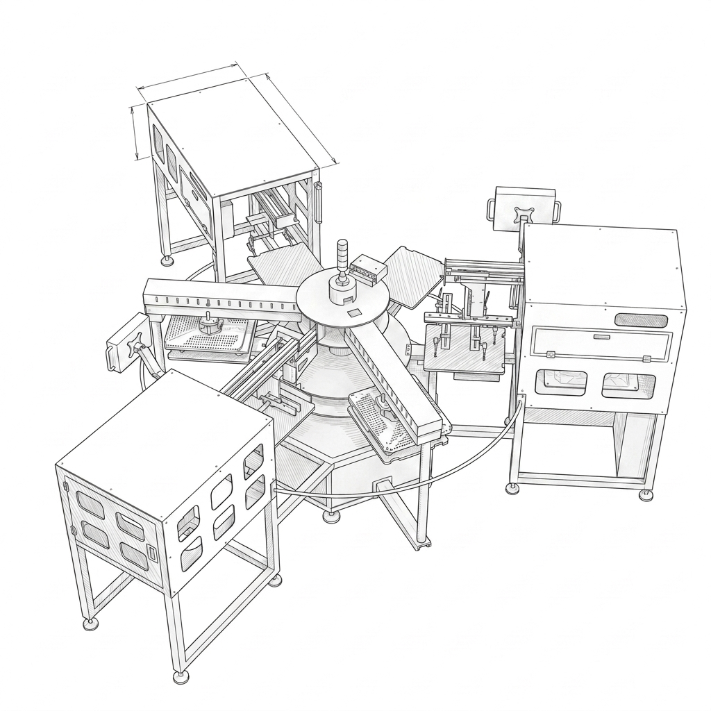 6 Station Carousel Fully Auto Heat Press including Feeder/Peeler/Puller For POD Business — image 1
