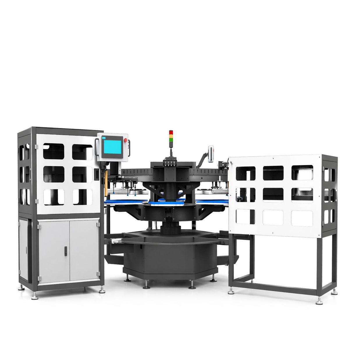 6 Station Carousel Fully Auto Heat Press including Feeder/Peeler/Puller For POD Business — image 2