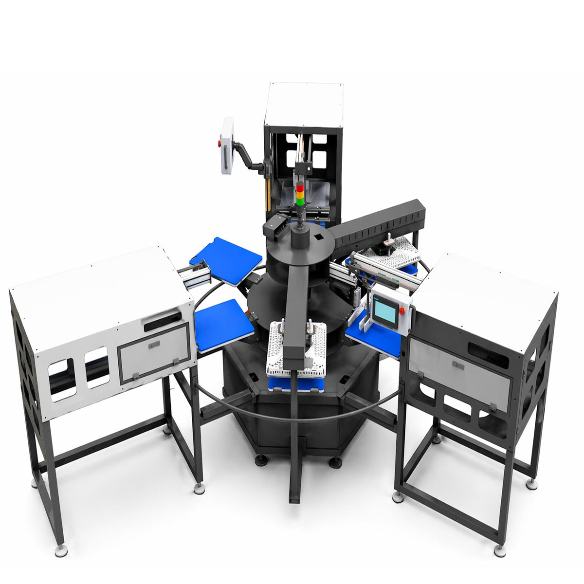 6 Station Carousel Fully Auto Heat Press including Feeder/Peeler/Puller For POD Business — image 4
