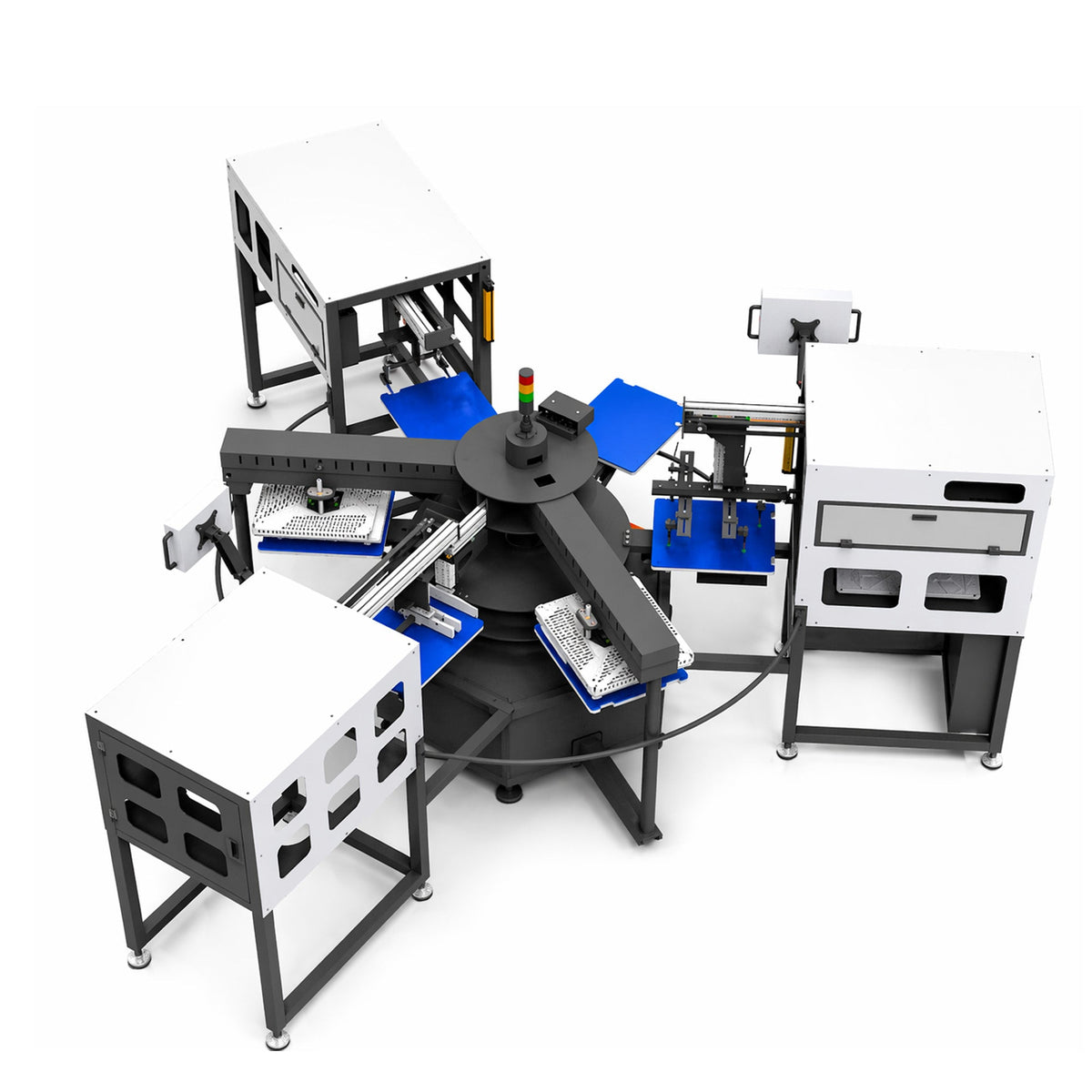 6 Station Carousel Fully Auto Heat Press including Feeder/Peeler/Puller For POD Business — image 5