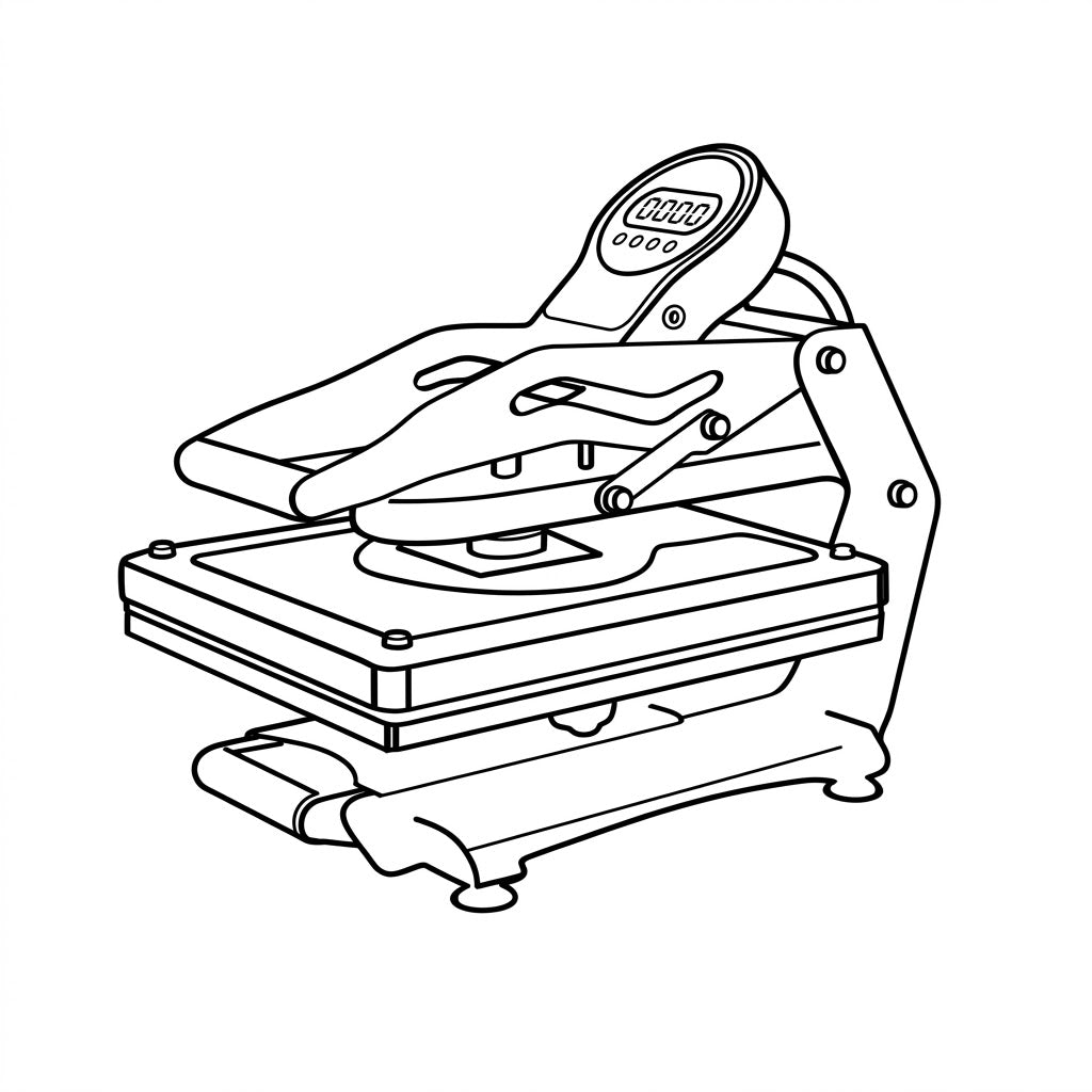 Semi-Auto Magnetic Open Pull-out  Heat Press 16inch x 20inch with LCD display — image 1